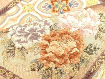 平和屋着物■六通柄袋帯 唐織 絢爛格天井画 金糸 正絹 逸品 DAAL4848tw