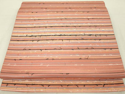 平和屋着物◎六通柄京袋帯　横段文　正絹　逸品　DAAL6035fc