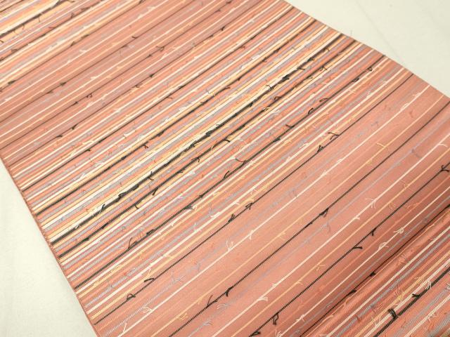 平和屋着物◎六通柄京袋帯　横段文　正絹　逸品　DAAL6035fc