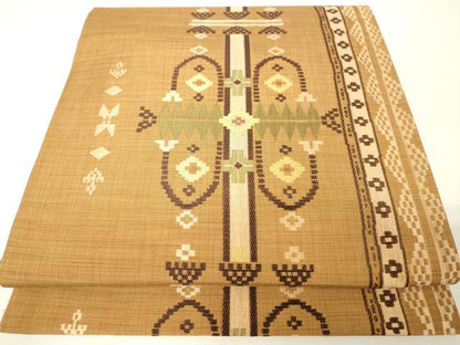 平和屋着物◎六通柄袋帯 千歳 抽象文様 正絹 逸品 DAAL6048fc