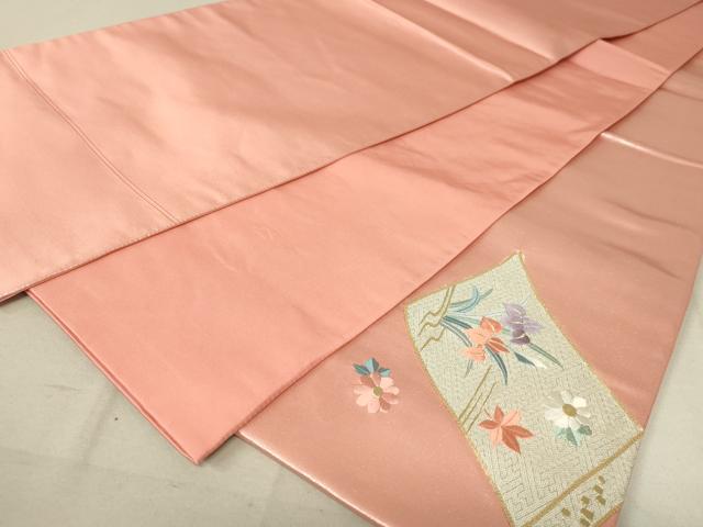 平和屋着物◎太鼓柄袋帯 駒刺繍 総刺繍 蒔絵草花文 金銀糸 引箔 正絹 逸品 DAAL6284fc