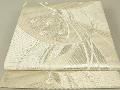 平和屋着物◎佐賀錦 両面 六通柄袋帯 孔雀文 金銀糸 正絹 逸品 DAAL6327fc