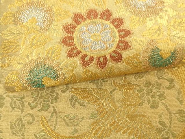 平和屋着物■六通柄袋帯 亀甲祥華文 金銀糸 正絹 逸品 DAAM0472sf