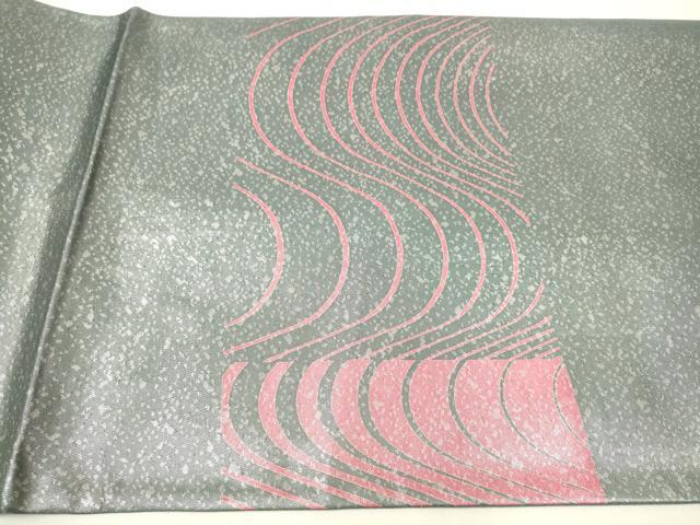 平和屋着物◎六通太鼓柄袋帯 流水霞文 引箔 正絹 逸品 DAAM0569bc