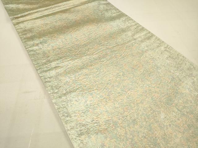 袋帯 美品 逸品 引箔本金紹巴 菱重ね鏡文 金糸 金色 お太鼓柄 正絹 平和屋着物◎六通柄袋帯 霞文 金糸 引箔 正絹 逸品 DAAM0828bc