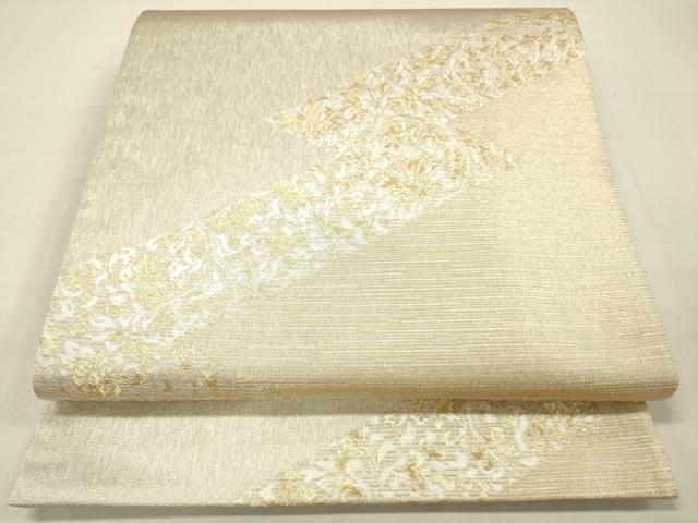 平和屋着物◎六通柄袋帯 花鳥文 金銀糸 正絹 逸品 DAAM0844bc