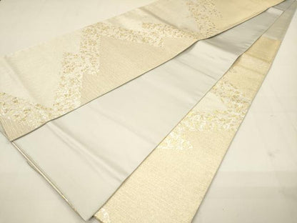 平和屋着物◎六通柄袋帯 花鳥文 金銀糸 正絹 逸品 DAAM0844bc
