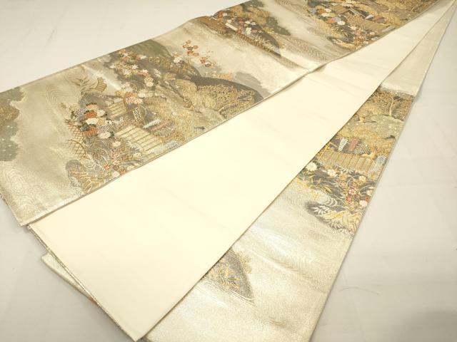 平和屋着物◎六通柄袋帯 唐織 九百佐賀錦 御所解 金糸