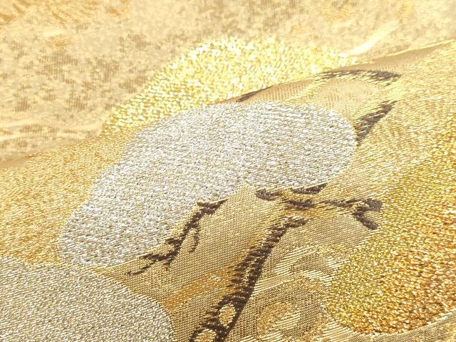 平和屋着物■六通柄袋帯 流水松文 金銀糸 正絹 逸品 DAAM2859tw