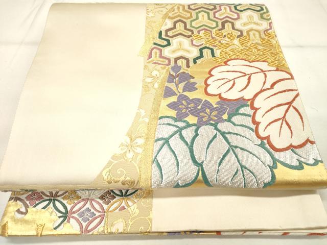 平和屋着物■六通柄袋帯　唐織　幽玄の美　金糸　正絹　逸品　DAAM4021ar