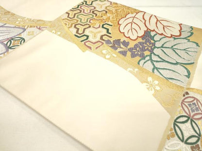 平和屋着物■六通柄袋帯　唐織　幽玄の美　金糸　正絹　逸品　DAAM4021ar