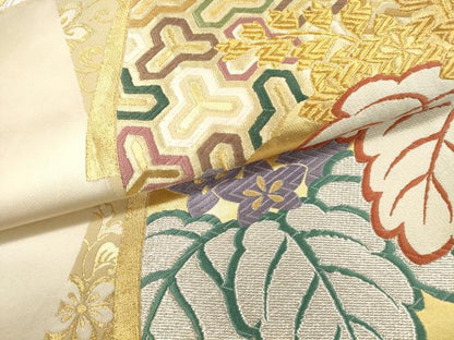 平和屋着物■六通柄袋帯　唐織　幽玄の美　金糸　正絹　逸品　DAAM4021ar