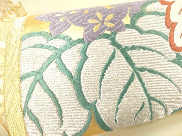平和屋着物■六通柄袋帯　唐織　幽玄の美　金糸　正絹　逸品　DAAM4021ar