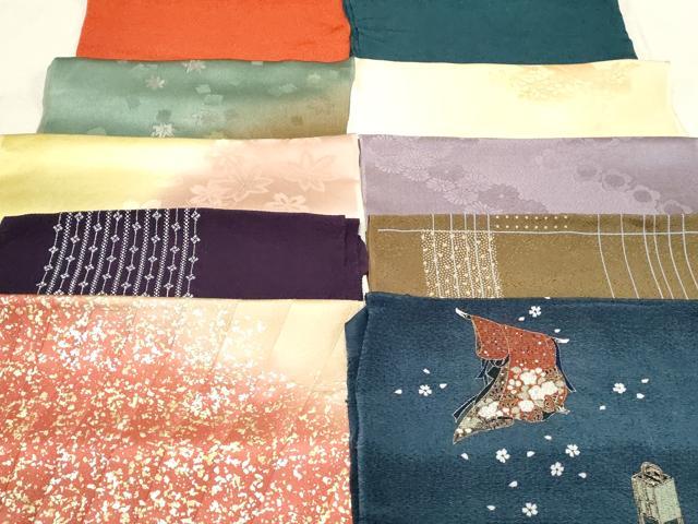 平和屋着物★和装小物　上質な帯揚げ　10枚セット　逸品　DAAM7644qa
