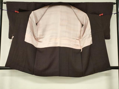 平和屋着物■道行コート 霞文 ロング丈 正絹 逸品 DAAM9584cm