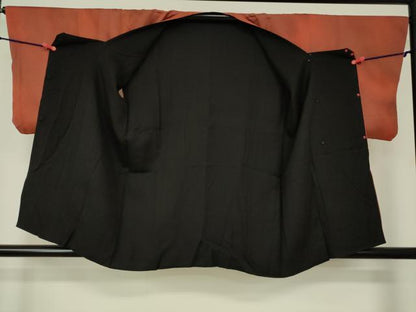 平和屋着物■道行コート リバーシブル 霞文 暈し染め 正絹 逸品 DAAM9633cm