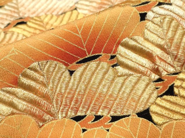 平和屋着物■豪華黒留袖　松　金銀糸　正絹　逸品　DAAN0179op