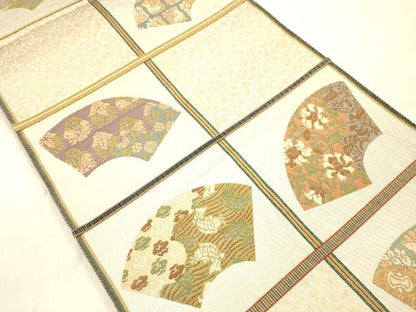 平和屋着物■六通柄袋帯 菱絢錦 あけぼの繭 名物裂 金糸 正絹 逸品 DAAN0352op