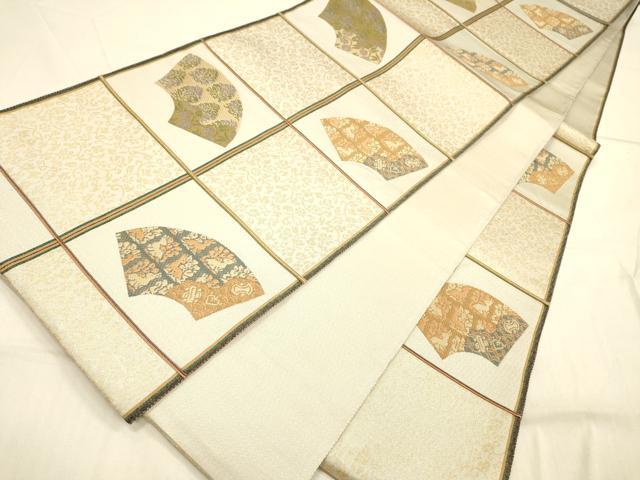 平和屋着物■六通柄袋帯 菱絢錦 あけぼの繭 名物裂 金糸 正絹 逸品 DAAN0352op