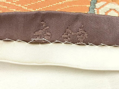 平和屋着物◎六通柄袋帯 唐織 名物裂色紙文 金糸 正絹 逸品 DAAN5001cd