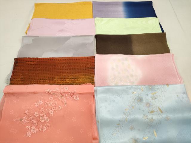 平和屋着物★和装小物　上質な帯揚げ10枚セット　逸品　DAAO0524xg