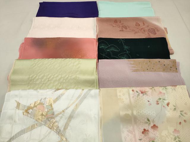 平和屋着物★和装小物 上質な帯揚げ10枚セット 逸品 DAAO0533xg