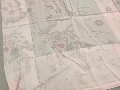 平和屋着物■長襦袢 無双仕立て 几帳花地紋 暈し染め 正絹 逸品 DAAO0873xg