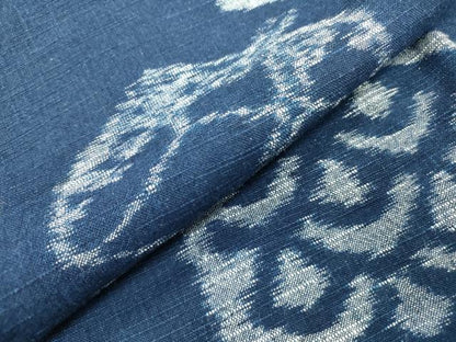 平和屋着物▽久留米絣　単衣　青海波亀甲文　綿　逸品　DAAO3409fe