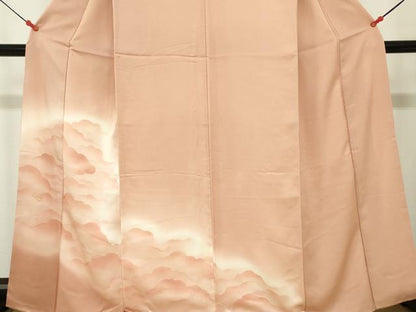 平和屋着物■色留訪問着　地紋起こし　雲文　暈し染め　正絹　逸品　DAAO3567ob