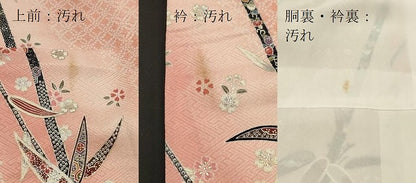 平和屋着物■上質な小紋　笹竹花文　暈し染め　金銀彩　正絹　逸品　DAAO3653ob