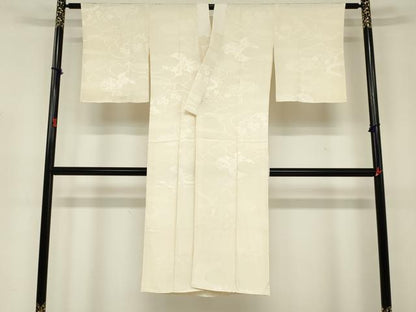 平和屋着物■長襦袢 袷 雲取り花地紋 正絹 逸品 DAAO4187ma
