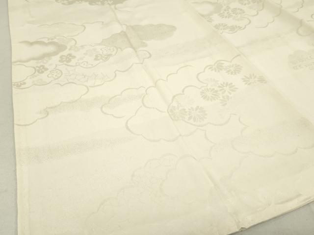 平和屋着物■長襦袢 袷 雲取り花地紋 正絹 逸品 DAAO4187ma