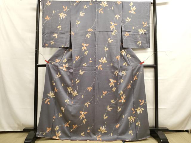 平和屋着物■上質な小紋　南天　金彩　正絹　逸品　DAAO4761tw