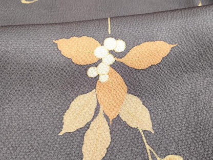 平和屋着物■上質な小紋　南天　金彩　正絹　逸品　DAAO4761tw