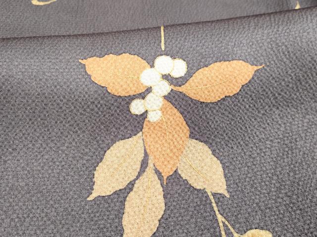 平和屋着物■上質な小紋　南天　金彩　正絹　逸品　DAAO4761tw