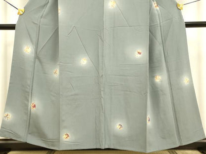 平和屋着物■上質な小紋　糸巻花文　暈し染め　金彩　正絹　逸品　DAAO6132we