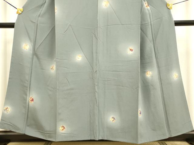 平和屋着物■上質な小紋　糸巻花文　暈し染め　金彩　正絹　逸品　DAAO6132we