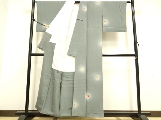 平和屋着物■上質な小紋　糸巻花文　暈し染め　金彩　正絹　逸品　DAAO6132we