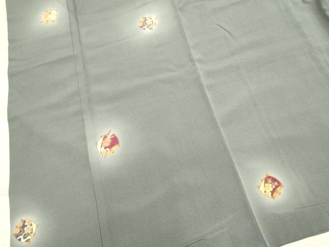 平和屋着物■上質な小紋　糸巻花文　暈し染め　金彩　正絹　逸品　DAAO6132we