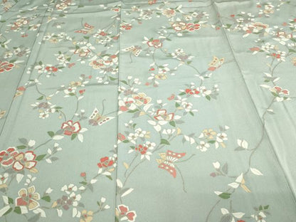平和屋着物■上質な小紋　花蝶文　金彩　正絹　逸品　DAAO7166sf