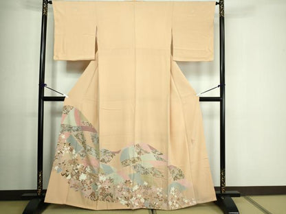 平和屋着物■豪華色留袖　作家物　草花文　正絹　逸品　DAAO7189sf