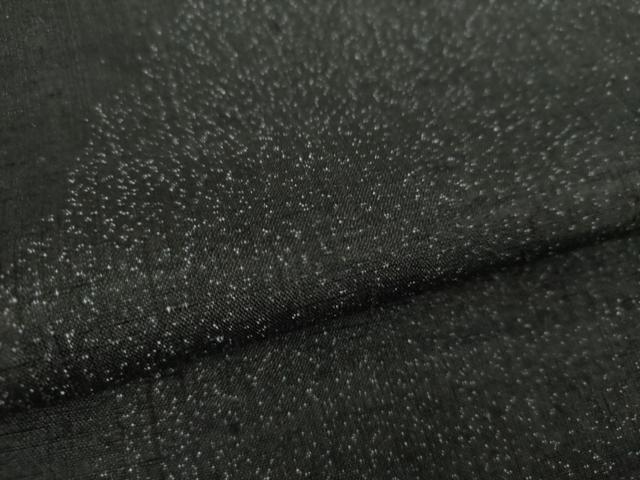 平和屋着物●上質な紬 霞文 黒地 正絹 逸品 DAAP0158ps