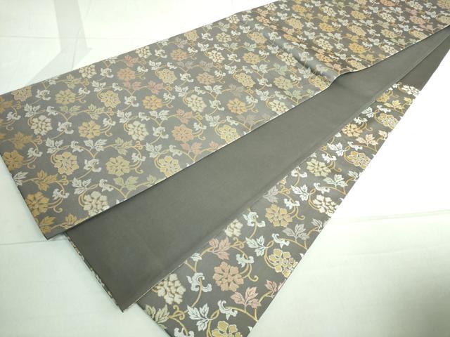平和屋着物●西陣織 陰山織物謹製 箔屋清兵衛 六通柄袋帯 唐織 花唐草 金糸 正絹 逸品 DAAP1664ic