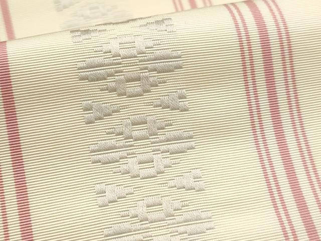 平和屋着物●本場筑前博多織 八寸名古屋帯 献上 正絹 逸品 DAAP1798ic