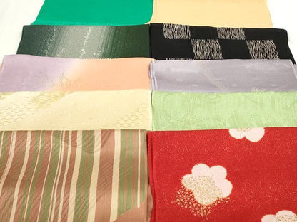 平和屋着物★和装小物　上質な帯揚げ　10枚セット　逸品　DAAP2103qa