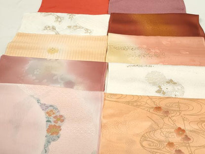 平和屋本店●和装小物 帯揚げ10枚 逸品 未使用 DZAA10510kh5