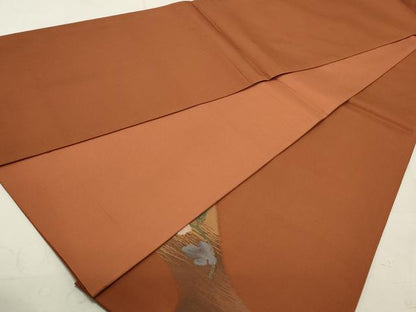 平和屋着物◎太鼓柄袋帯 すくい織 草花丸文 金糸 正絹 逸品 DAAP2311qa