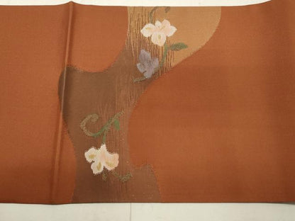 平和屋着物◎太鼓柄袋帯 すくい織 草花丸文 金糸 正絹 逸品 DAAP2311qa