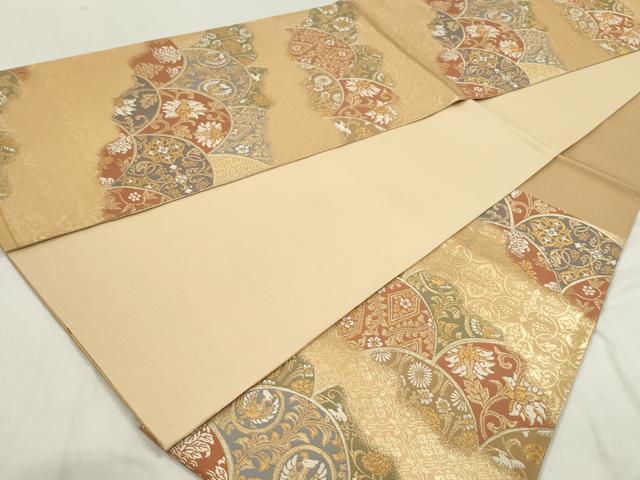 平和屋着物◎六通柄袋帯　正倉院花鳥文　金糸　引箔　正絹　逸品　DAAP2324qa