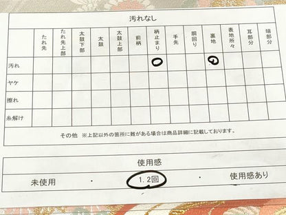 平和屋着物◎六通柄袋帯 唐織 立波花松文 金銀糸 正絹 逸品 DAAP2382qa